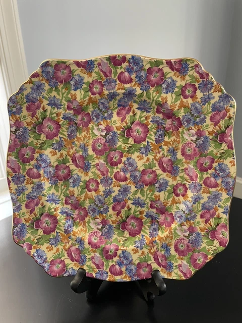 Vintage Royal Winton Grimwades Royalty Chintz Square Lunch Plate