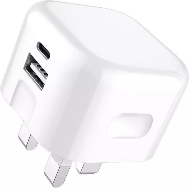 For iPhone 14 13 12 11 Pro XR XS Fast Charging 20W USB-C PD Plug Charger Cable