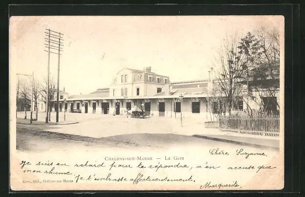 CPA Chalons-sur-Marne, La Gare 1902