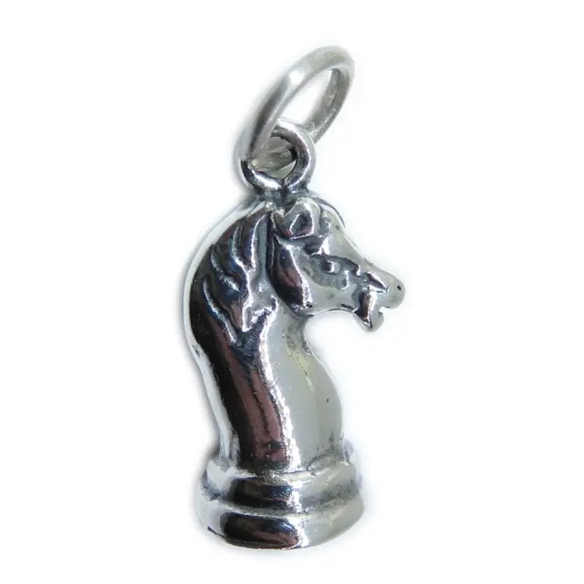 Caballero pieza de ajedrez encanto de plata esterlina .925 x 1 Juegos encantos-