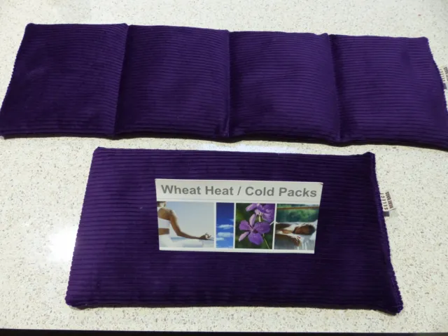 Wheat Bag. Heat Pack. Sectioned 55 x 17 cm + 31 x 17 cm DEEP PURPLE Wheat Lupin
