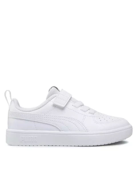 Scarpe Puma Rickie Ac+Ps 385836 01 Bianco White Bambino Sneakers Originali Pelle