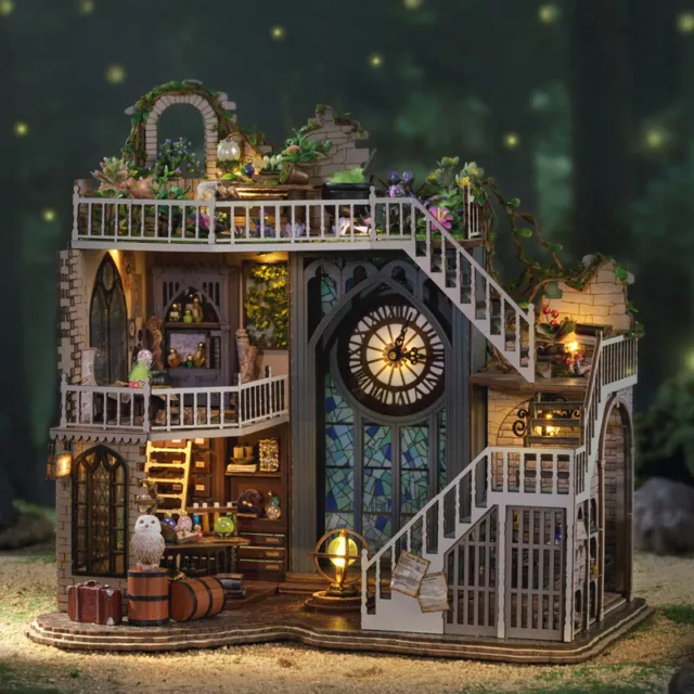DIY Wooden Dollhouse 3D Puzzle Mini Doll House Kit Home Model Toy Kid Adult Gift