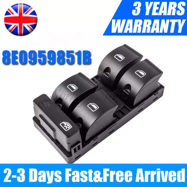 Driver Side For Audi A4 B6 A4 B7 Electric Master Power Window Control Switch UK