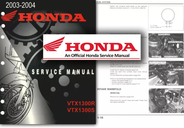 Honda VTX1300 Manuale di riparazione officina assistenza officina negozio VTX1300R VTX1300S VTX 1300 R S