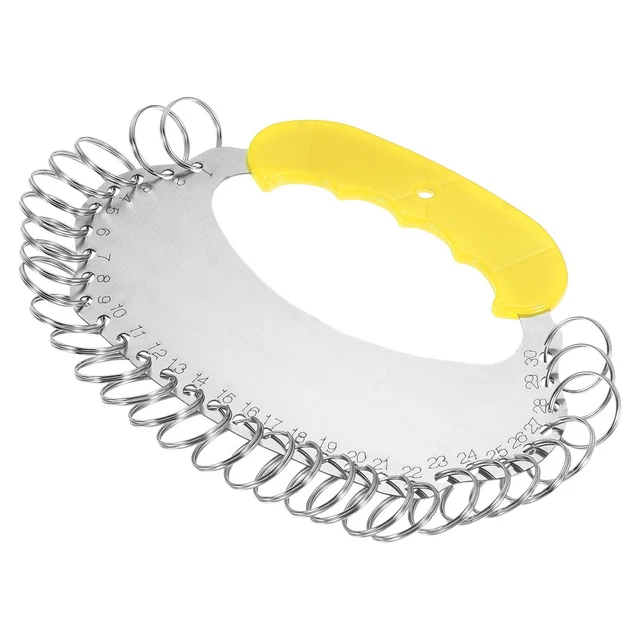 30 Anillos Inox Acero Llavero Organizador, Portátil Llavero Gestión, Amarillo