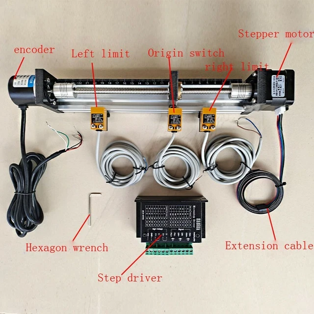 Encoder Slider Table SLIDING TABLE KIT Motor Encoder Lead Screw Stroke 7.7