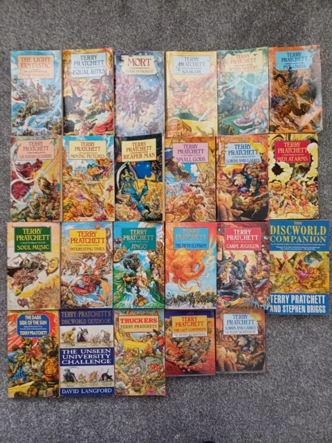 Terry Pratchett 21 x Book Bundle Discworld Paperback x 2 Cassette Audio Books