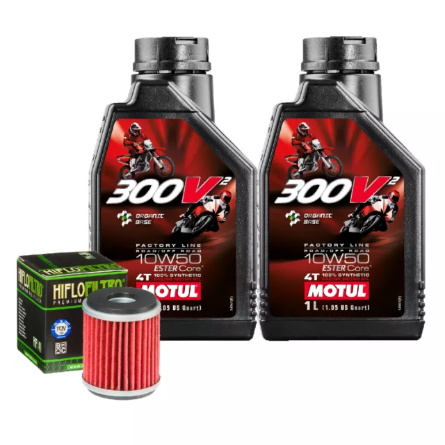 Kit Tagliando Olio Motul 300V2 10W50 + Filtro Per Yamaha  WR250 F 2003>2008