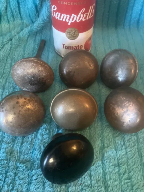 Lot 7 Antique 1900s Door Knobs Porcelain Copper/Bronze Brass Steel Restoration