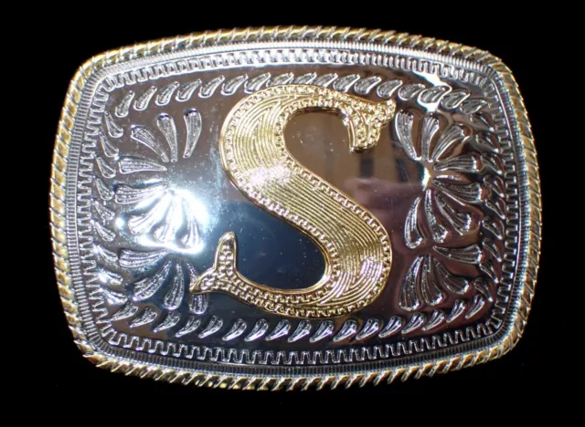 Western Style Initial "S" Belt Buckle Monogram Letter New