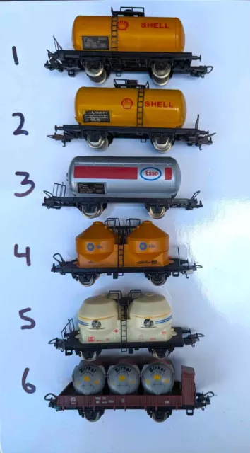 Lima Wagons HO OO scale gauge - Shell, Esso, Double Silo Cement, Birkel & Omya