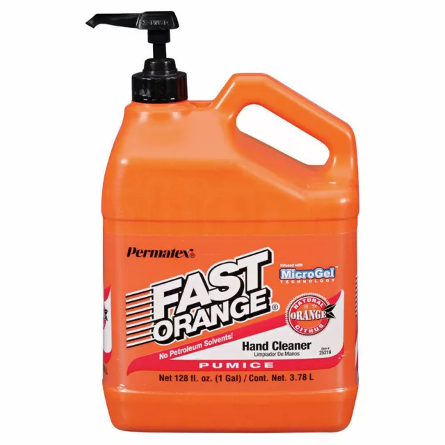 Permatex Fast Orange Pumice Lotion Workshop Garage Hand Scrub Cleaner 3.7 Litre