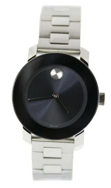 Movado (3600436) Bold Women's Stainless Steel Silver Accented Black Dial Watch