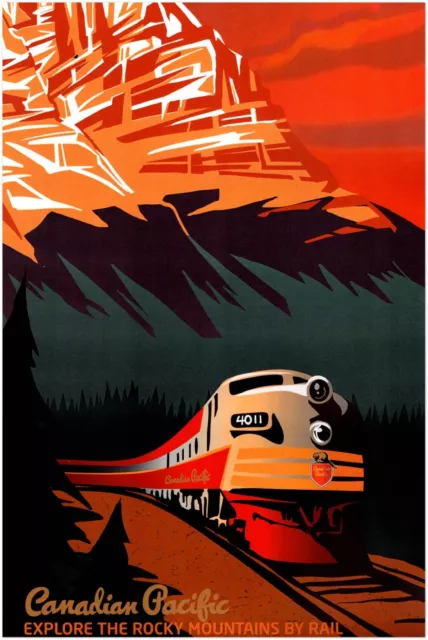 Travel Posters Canadian Pacific Railway - Travel Poster, Retro, Vintage Poster