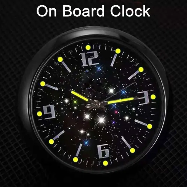 1x Car Clock Stick-On Digital Watch Diamond Quartz Clock Luminous Accessories