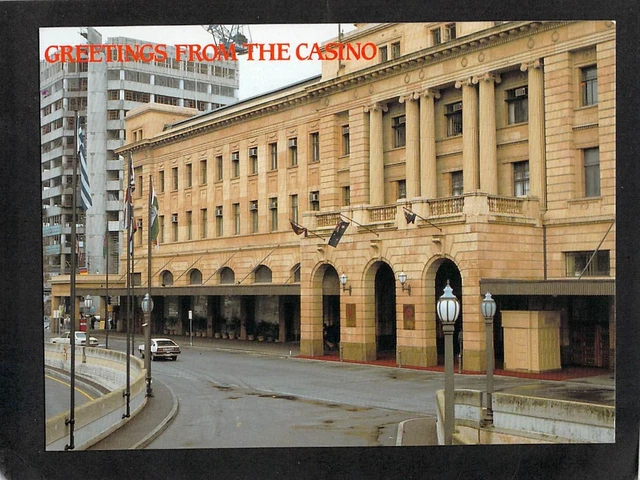 B1644 Australia SA Adelaide Railway station Casino postcard