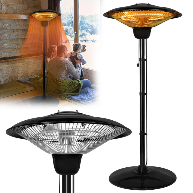 4 in 1 Heizpilz Infrarotstrahler mit Standfuß Heizstrahler Terrassenstrahler NEU