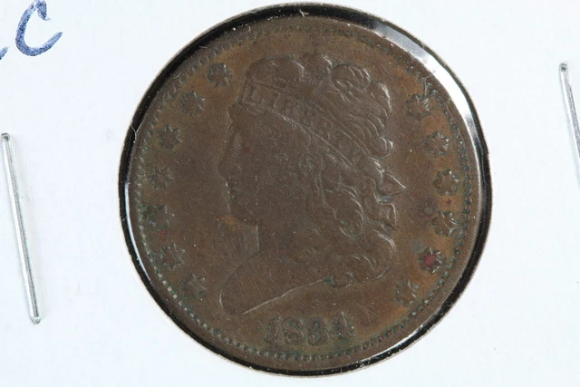 1834 Classic Head Half Cent (1/2C) 3I3X