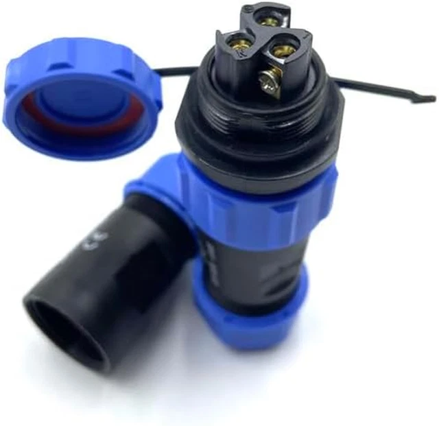 Spina Aeronautica SP13 2 Poli - Connettore IP68, 250V 10A, Per Illuminazione Esterna E Industriale - Foto 6