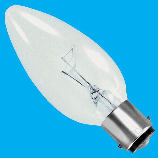 2x 40W Clear Candle Dimmable Filament Light Bulb B15 SBC Small Bayonet Cap Lamp