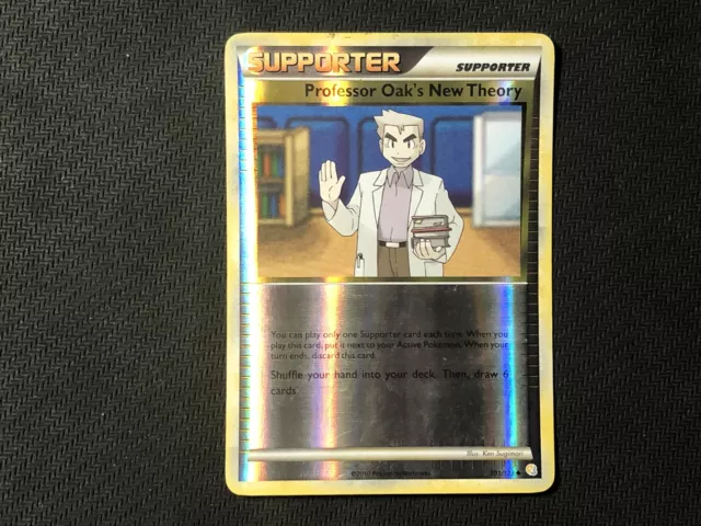 Pokemon Professor Oak's New Theory 101/123 HeartGold Soul Silver Reverse Holo NM