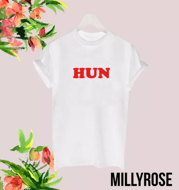 Hun Red Meme Retro Indie Gift Funny Ladies Womens Slogan T Shirt Tee Tshirt