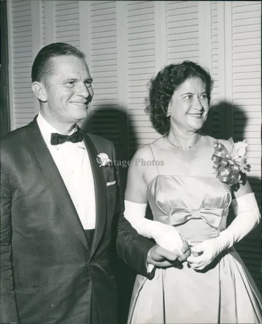 1959 Vintage Mrs Reginald Williams Beautiful Dress Flower Bow 8X10 Vintage Photo