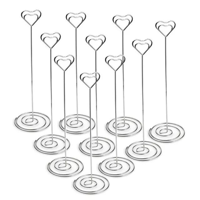 10pcs 8.6 Inch Tall Place Card Holders Heart Shape Table Number Holder7938
