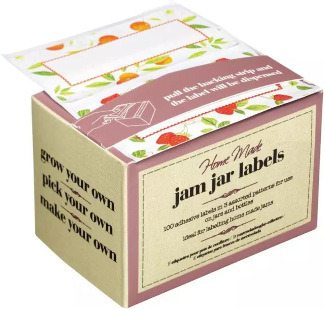 KitchenCraft Home Made Sticky Labels for Jars with Jam Design, Pack of 100