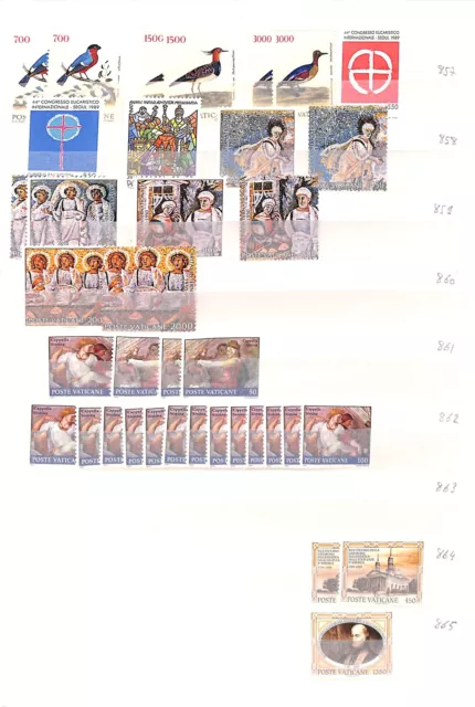 [OP732] Lote de sellos del Vaticano en 12 páginas