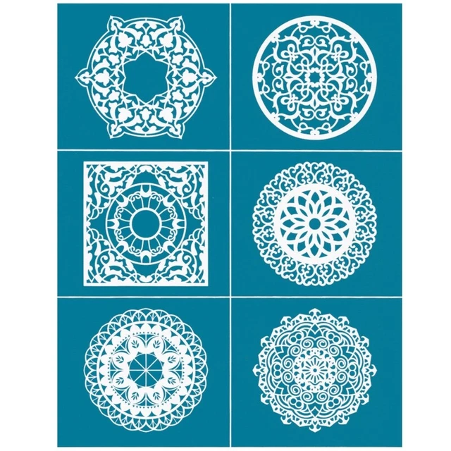 Self-Adhesive Silk Screen Printing Stencil Mesh Transfers DIY Painting