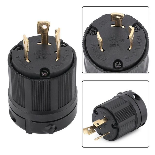 Connecteur de prise TwistLock polyvalent NEMA L6 30 pour divers appareils élect