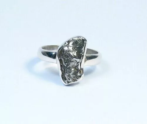 Ring Meteorit Campo del Cielo U 57 / UK P 1/2 / 925 Sterling Silber / Asteroid