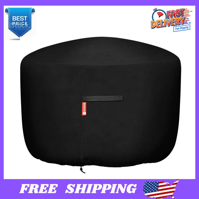 Fire Gas Table Pit Cover Round Heavy Duty 600D Polyester PVC with Patio Coating