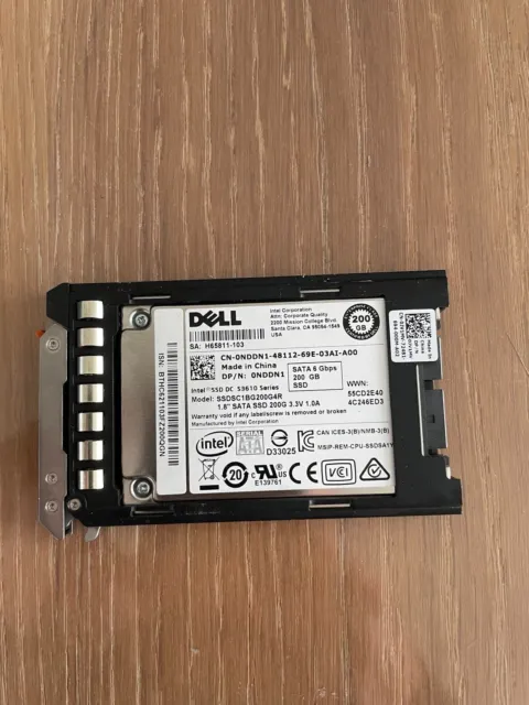 stockage serveur dell 0NDDN1 / 200GB 6GB/S SATA 1.8'' / modèle ssd DC S3610