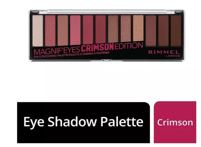 NEW! Rimmel Magnif' Eyes Eyeshadow Palette, Crimson Edition, Pack of 1