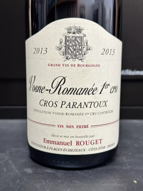 Emmanuel Rouget Cros Parantoux 2013 Vosne - Romanée Grand vin 1er cru Jayer wine 2