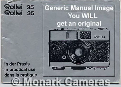 Rollei 35 LED Instruction Manual, More 35mm Camera Books & User Guides Listed