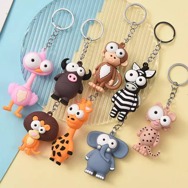 Cute Cartoon Eye Elephant Doll Keychain Animal Key Women Bag Gifts Pendant  BH