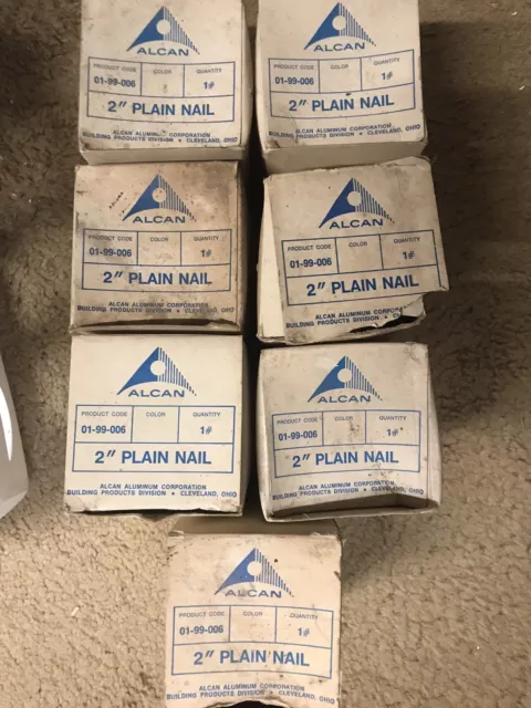 2" Aluminum Siding Plain Nails ALCAN  1-lb Box 2 inch   7 boxes make 7 lb