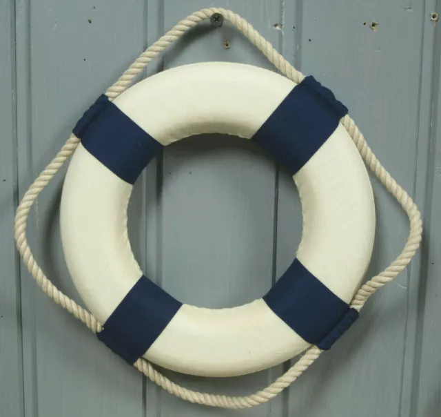 Deko Rettungsring 30cm blau/weiß ohne Aufdruck für die maritime Dekoration