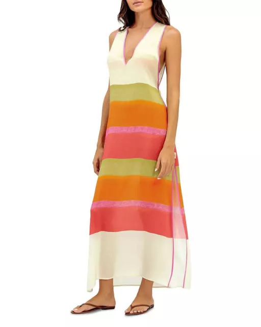 ViX 299212 Women Hiva Viola Stripe Maxi Dress Swim Cover-Up XS