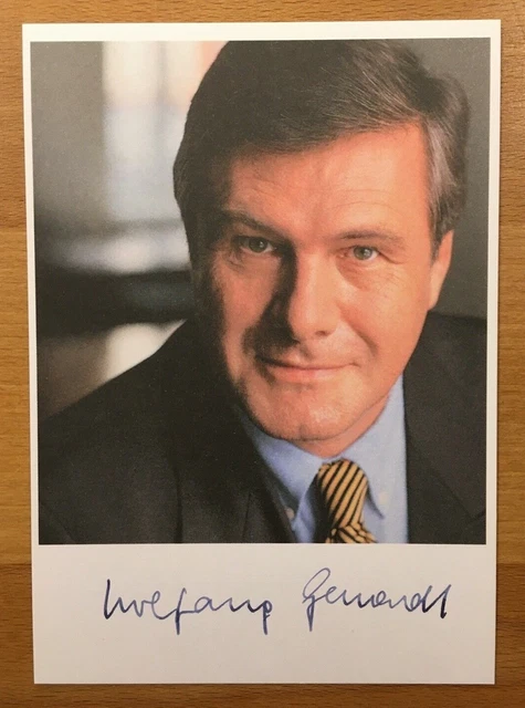 WOLFGANG GERHARDT POLITIKER der FDP, or. handsignierte Autogrammkarte