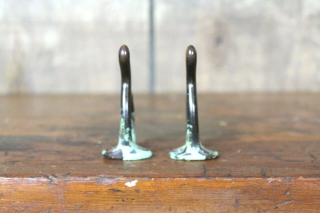 Vintage Coat Hook Pair of 2 Old Farmhouse Country Entry Way Kitchen 3