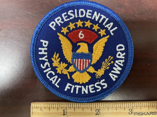 Rare #6 Vintage Blue Presidential Physical Fitness Award 3" Patch