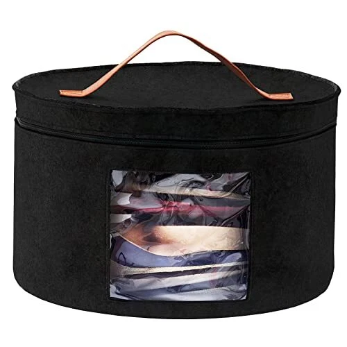 Hat Box, Hat Storage Box 17" Diameter Hat Boxes for Women Men