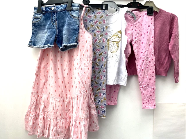 Girls Clothes Bundle 7-8 Years, H&M, F&F, Next, Dress Top Leggings Shorts VGC