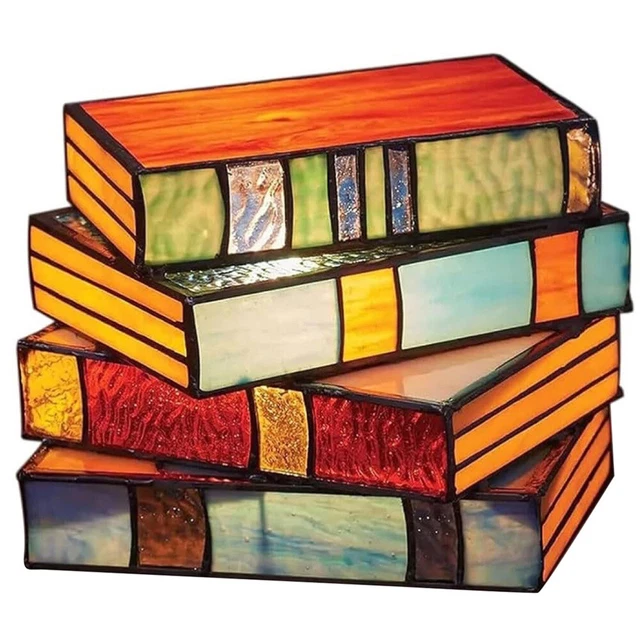TABLE LAMP FOR Living Stacked Books Desk Novelty Night Light Retro