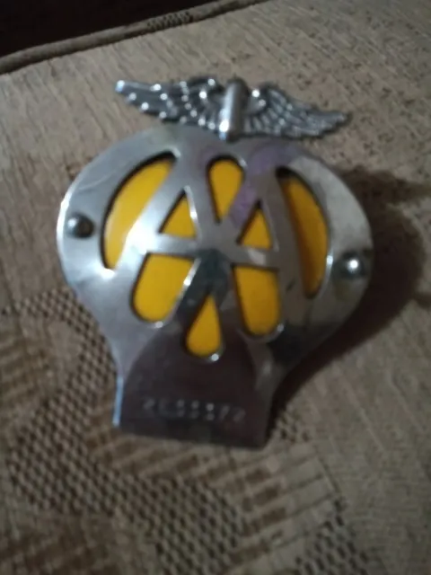 Vintage AA Automobile Club car badge